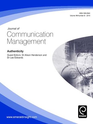 cover image of Journal of Communication Management, Volume 14, Issue 3